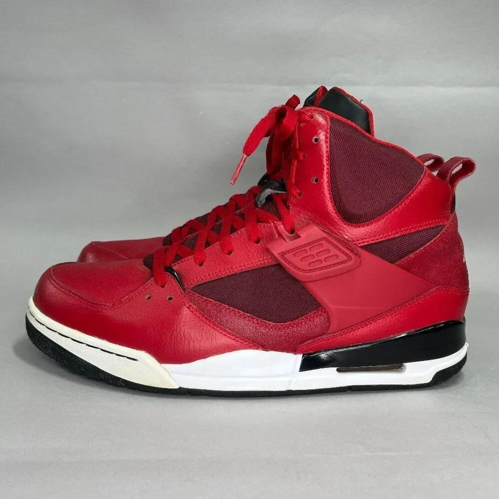 Jordan Flight 45 Shoes Men's Size 11.5 Red‎ High Top Retro Basketball Sneakers